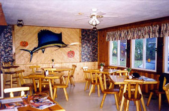 fishing lodge dining area